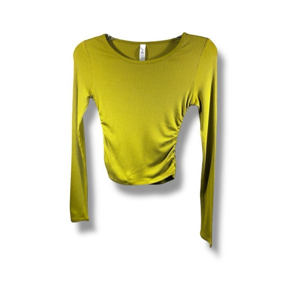 ALO Yoga NWT Gather Long Sleeve Studio Sweet in Chartreuse Various Sizes
